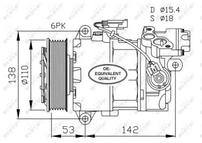 Компресор кондиціонера NRF 32463