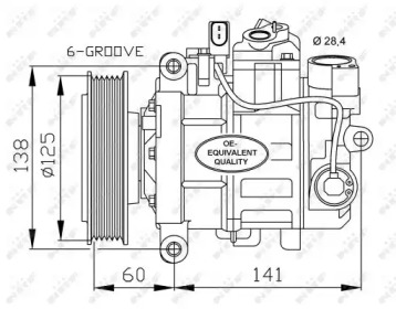 Компресор кондиционера NRF 32512