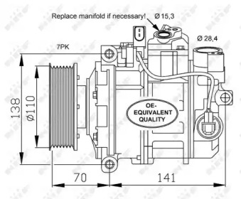 Компресор кондиционера NRF 32613