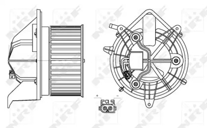 Моторчик пічки Mini Cooper (R55-R61) 09-16 NRF 34157