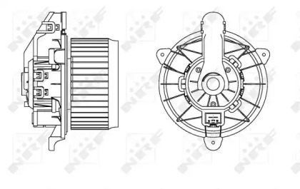 Моторчик пічки Ford Transit/Fiesta VII 14- NRF 34166
