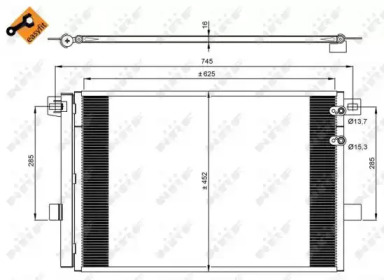 Радиатор кондиционера NRF 350041