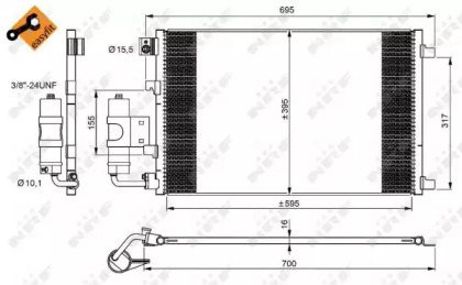 Радиатор кондиционера NRF 350042