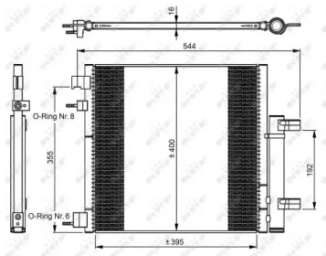 Радіатор кондиціонера NRF 350048