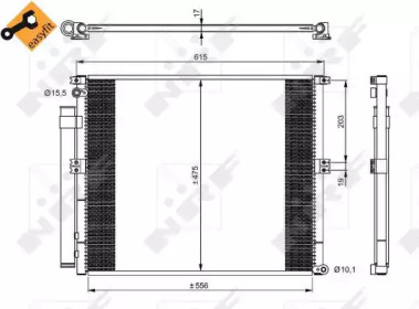 Радіатор кондиціонера NRF 350050