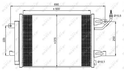 Радіатор кондиціонера NRF 350073