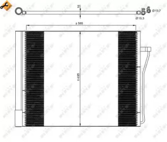 Радіатор кондиціонера BMW 7 (F01-F04) 09-15 N63/N74 NRF 350077
