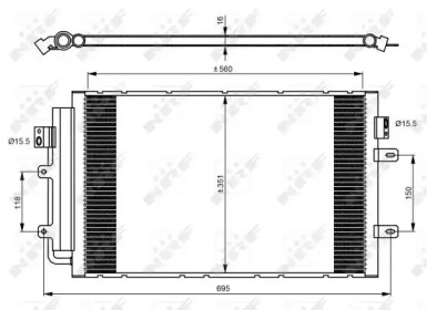 Радіатор кондиціонера NRF 350083