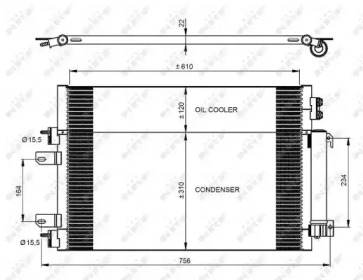 Радіатор кондиціонера NRF 350086