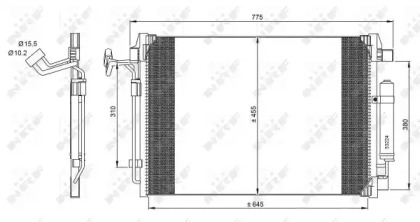Радіатор кондиціонера NRF 350094