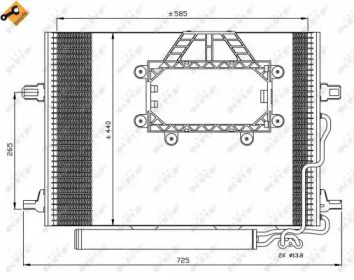Радиатор кондиционера NRF 350211
