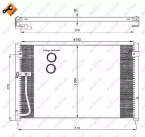 Радіатор кондиціонера NRF 35306