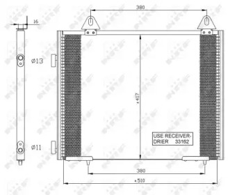 Радіатор кондиціонера Land Rover Freelander 98-06 NRF 35351