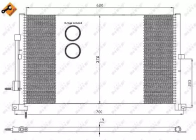 Радіатор кондиціонера NRF 35365