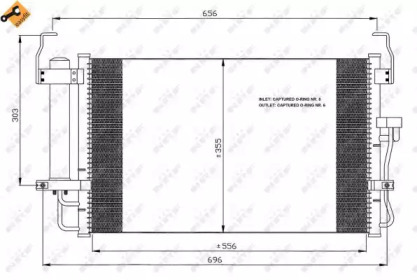 Радіатор кондиціонера NRF 35474