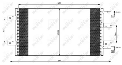 Радіатор кондиціонера NRF 35505