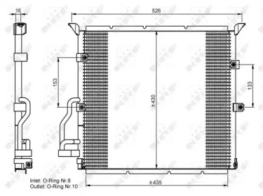 Радіатор кондиціонера BMW 3 (E36) 91-98/Z3 (E36) 95-03 NRF 35586