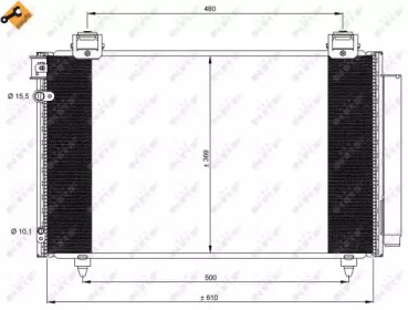 Радиатор кондиционера NRF 35592