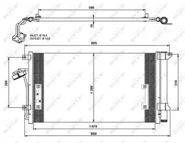 Радіатор кондиціонера NRF 35639