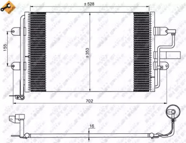 Радіатор кондиціонера VW Golf IV 1.9 TDI 00-05 NRF 35733 — фото 2