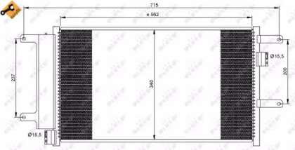 Радіатор кондиціонера Iveco Daily 2.3/3.0 04-11 NRF 35751