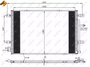 Радіатор кондиціонера NRF 35841