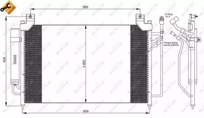 Радіатор кондиціонера NRF 35881