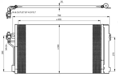 Радіатор кондиціонера NRF 35934