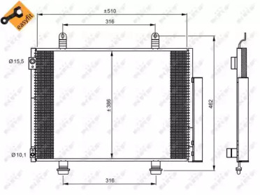 Радіатор кондиціонера NRF 35944