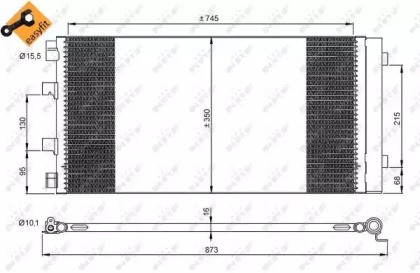Радиатор кондиционера NRF 35972