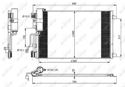 Радиатор кондиционера NRF 35974