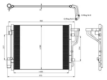 Радиатор кондиционера NRF 35986