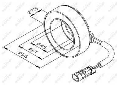 Муфта компресора кондиционера NRF 38470