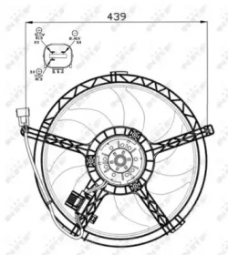 Вентилятор охолодження двигуна Mini Cooper S 1.6/1.6D 06-16 N16/N18 (d=392mm) NRF 47553 — фото 3