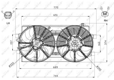 Вентилятор охолодження радіатора NRF 47570