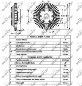 Муфта вентилятора Hyundai H-1 2.4 00-04 NRF 49524 — фото 4