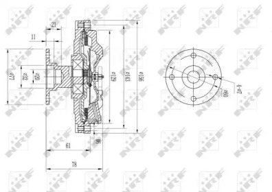 Муфта вентилятора Nissan Patrol 2.8TD 88-97 NRF 49576 — фото 2