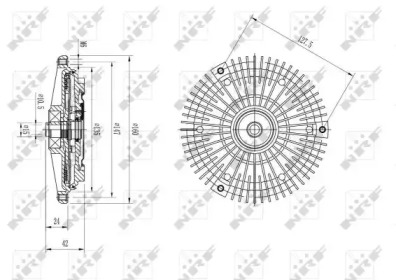 Муфта вентилятора MB E-class (W124/210) 93-99 NRF 49583 — фото 2