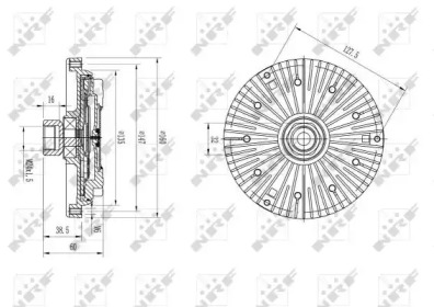 Муфта вентилятора BMW 3 (E46)/7 (E65/E66/E67) 02-08 NRF 49589 — фото 2