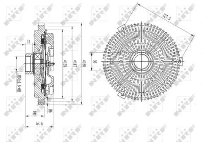 Муфта вентилятора MB M-class (W163) M112 98-05 NRF 49593 — фото 2