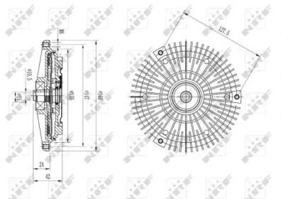 Муфта вентилятора MB E-class (W210) 3.2D 99-03 NRF 49615 — фото 2