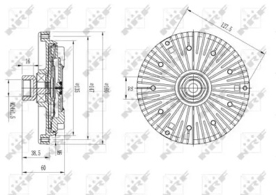 Муфта вентилятора Audi A6/A8 1.8-4.2 94-05 NRF 49645 — фото 2