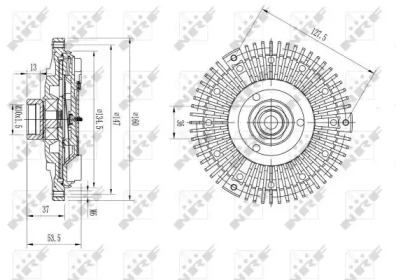 Муфта вентилятора MB E-class (W124)/C-class (W202) 1.8-2.3 93-00 M111 NRF 49673 — фото 2