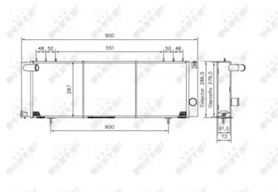 Радіатор охолодження Jeep Cherokee/Grand Cherokee 2.5TD 4x4 88-01 NRF 50231