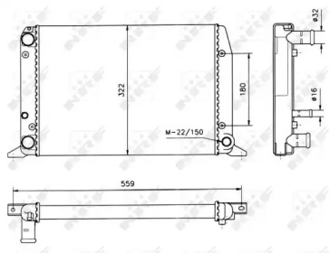 Радіатор охолодження двигуна NRF 50514