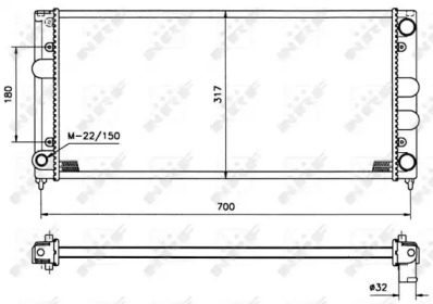 Радиатор охлаждения двигателя NRF 509506