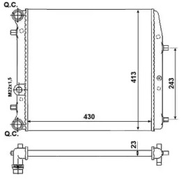Радіатор охолодження двигуна NRF 53021A