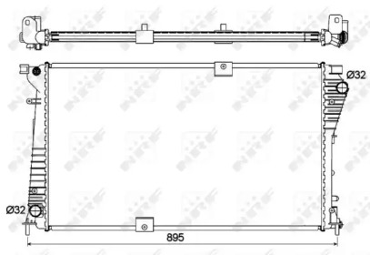 Радіатор охолодження двигуна NRF 53123