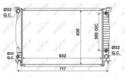 Радіатор охолодження двигуна NRF 53190