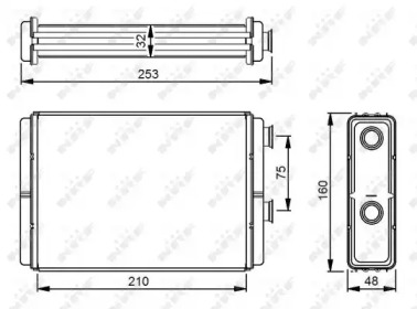 Радиатор обігріву салона NRF 53233